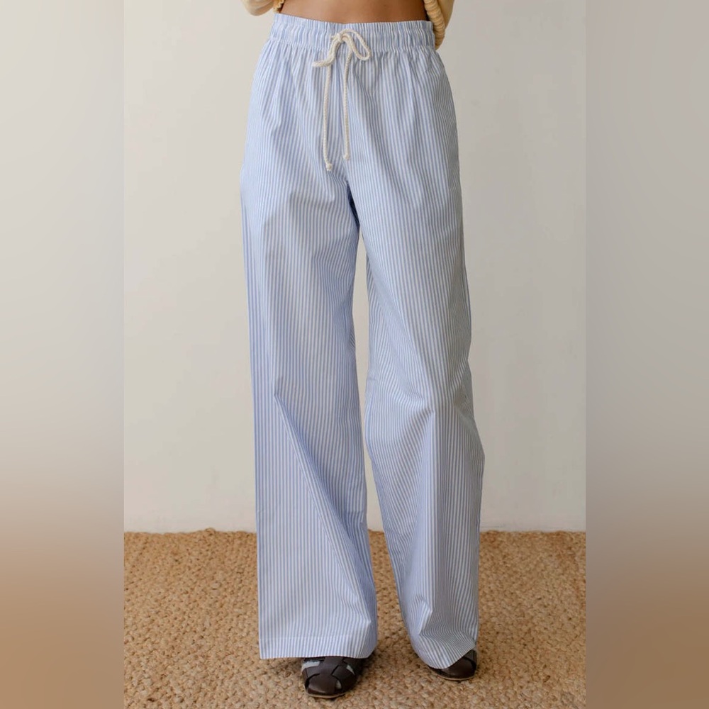 NWT — DONNI. The Pop Stripe Pant in Cloud Stripe